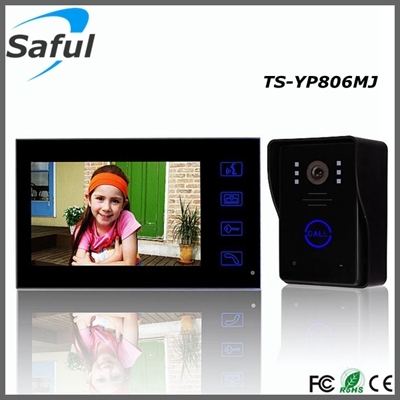 Handfree 7 Color Tft Lcd Electric Lock Control Apartment Wired Video Door P