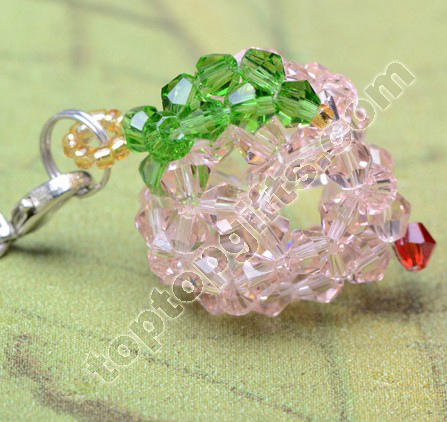 Handmace Beaded Peach Fashion Fruit Charms