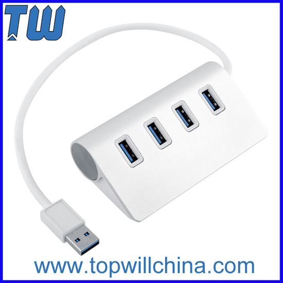 High Quality Al Alloy 4 Ports Usb 3 0 Hub True Speed Product