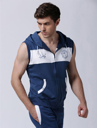 High Quality Customized Fashion Design Men Sleeveless Hoody