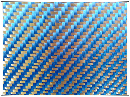 Kevlar Carbon Hybrid Fabric Blue