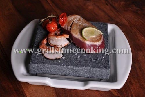 Lava Hot Rock Stones With Ceramic Platter