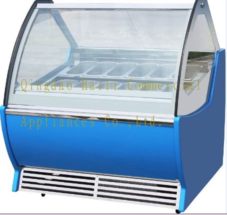 Leavo Ice Cream Showcase Gelate Dipping Cabinet Scooping