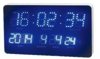 Led Calendar Clock With Arc Frame Temp Display