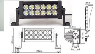 Led Worklight 36w 10 30v Dc Aluminium 12pcs 3w Light Bar For Jeep Suv Atv D