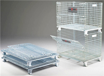 Material Handling Wire Mesh Cage For Warehouse Storage