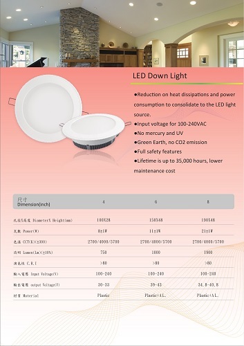 Maxray Led Down Light Dimensions Available From 4 6 8 Inch