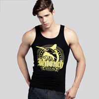 Men Bodybuilding Racerback Singlet With Print