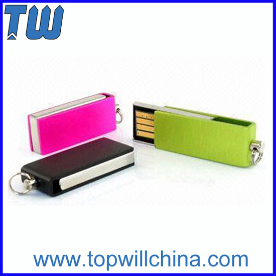 Metal Mini Twister Thumb Drive With Free Logo Printing And Key Ring