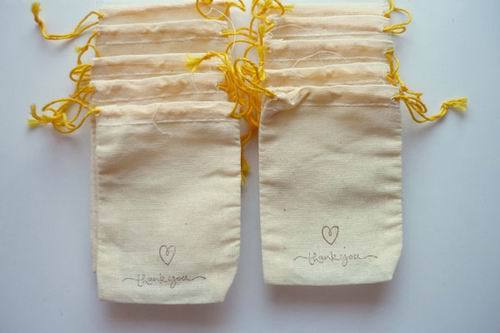 Muslin Bag Unbleached Draw String Tea Bags