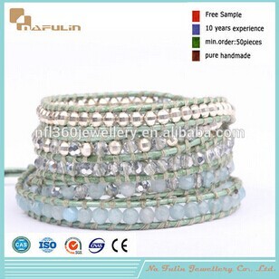 Nafulin Best Seller Crystal Silver Laser Stone Magnetic Clasp Bracelet