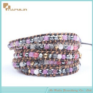 Nafulin European Hottest Gallstone Laser Beaded Setting Bracelet