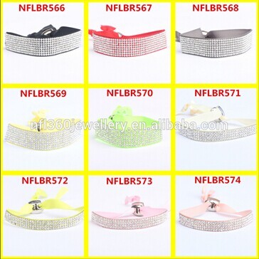 Nafulin Ribbon Rhinestone Set Cross Bracelet