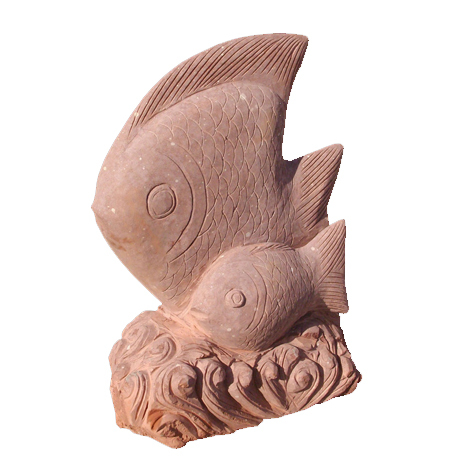 Natural Stone Fish Statue