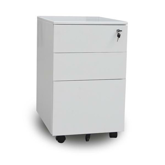 Office Metal File Cabinet Steel Mobile Pedestal On Wheels