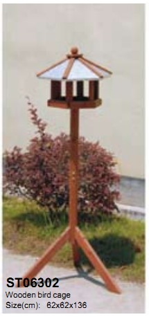 Outdoor Wooden Bird Cage St06302