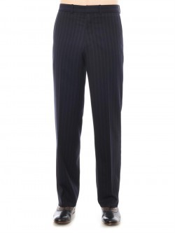 Pinstripe Straight Fit Wool Pants