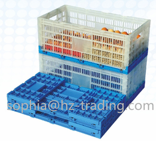 Plastic Folding Crate For Eggs Or Egg Basket