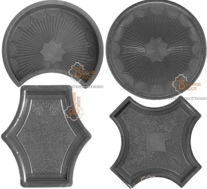 Plastic Moulds For Producing Interlocking Concrete Paving Tiles 45mm Handle