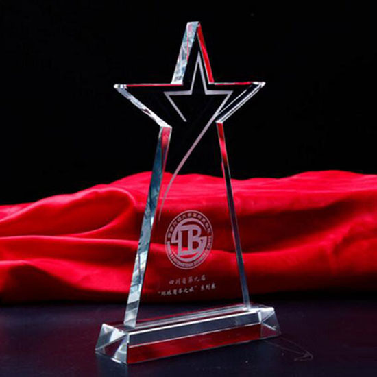 Polished Technique And Trophy Product Type Acrylic Glass Star