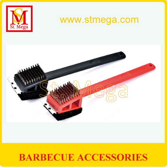 Practical 3 In 1 Plastic Bbq Grill Cleaning Brush