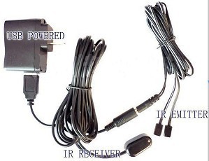 Remote Control Ir Repeater Extender With 1 Receiver 2 Emitter For Av Device