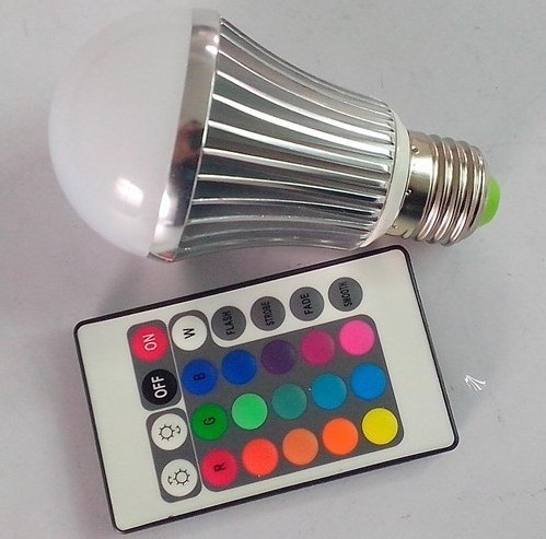 Rgb Led Bulb 5w With 16colors And 6 Functions