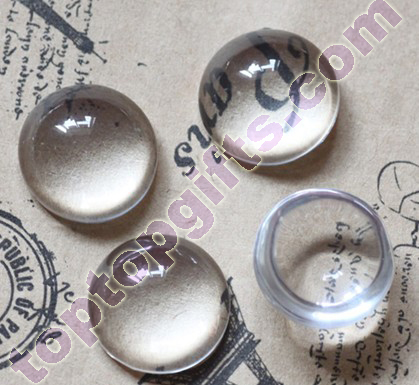 Round Flat Back Glass Zams Cabochon Mounts Mirror Decoration