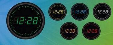 Round Led Decorative Digital Clock