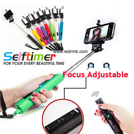 Selfie Stick Wireless Bluetooth Monopod Withclip Focus Handheld Telescopic 