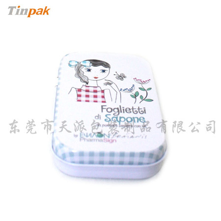 Small Rectangular Soap Metal Tin Box