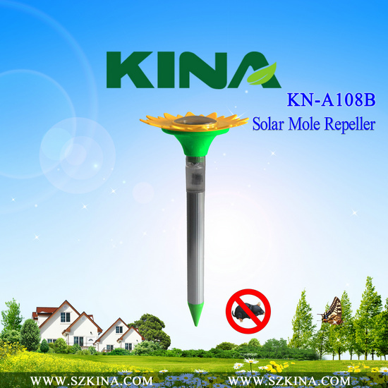 Solar Mole Repeller With Led Light