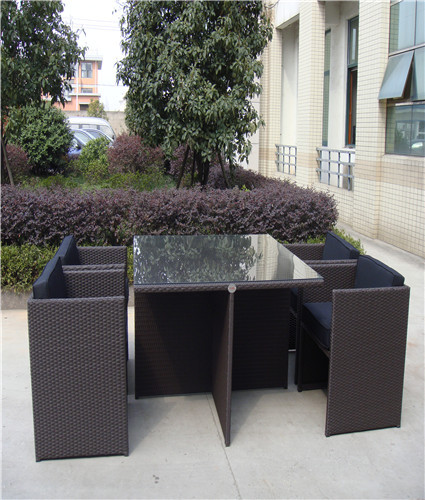 Space Saving Rattan Dining Set