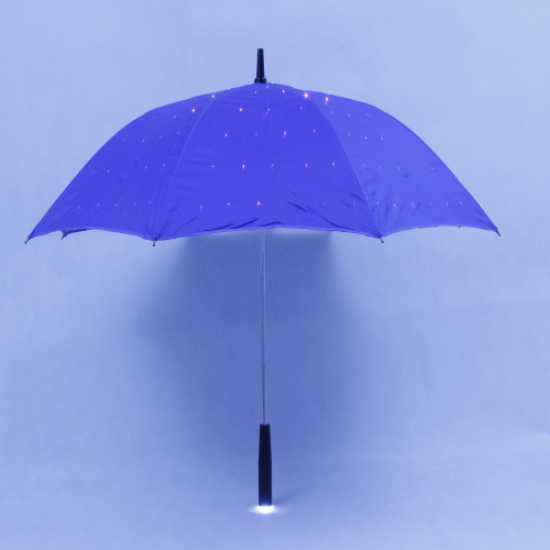 Stars Lighting Silver Coated Uv Protection Umbrella