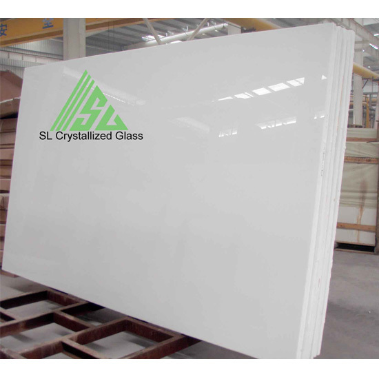 Super Thassos Glass Crystallized Marmoglass Slab