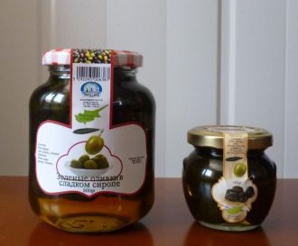 Traditional Cypriot Sweets Green Olives In Sweet Syrup