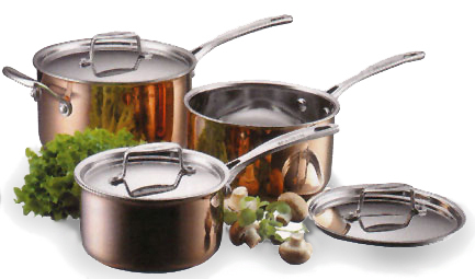 Tri Ply Copper 6 Pc Cookware Set
