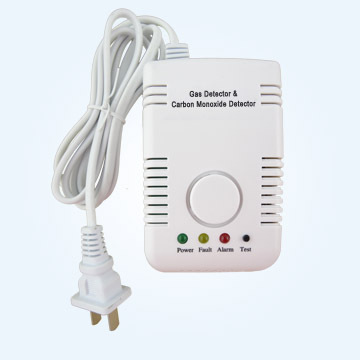 Wall Mounted Multi Gas Detector Test Carbon Monoxide Leak Alarm Fire Detect