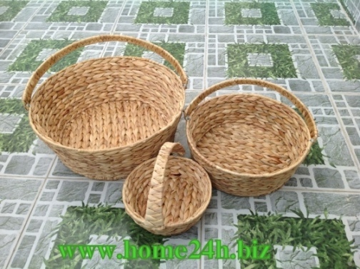 Water Hyacinth Round Basket S 3