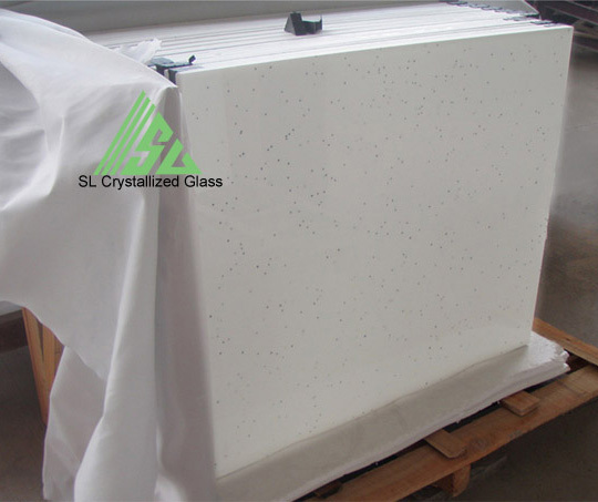 White Galaxy Crystallized Glass Marmoglass Tile