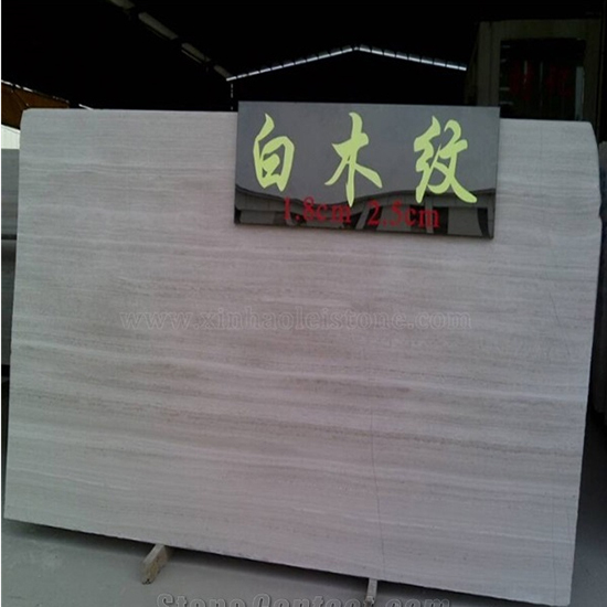 White Wooden Marble 65292 Wood Vein Slab Tile