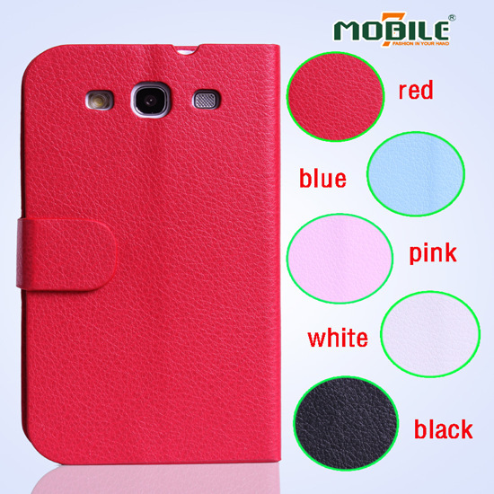 Wholesale Lichee Pattern Skin Leather Case For Samsung S3 I9300 Factory Pri