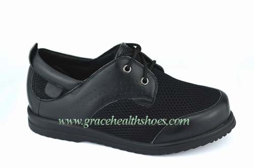 Wide Shoes Come From Nappa Leather And Mesh Fabric