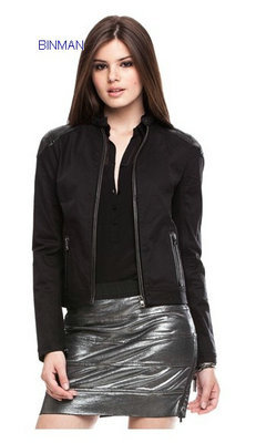 Women S Pieced Moto Jacke