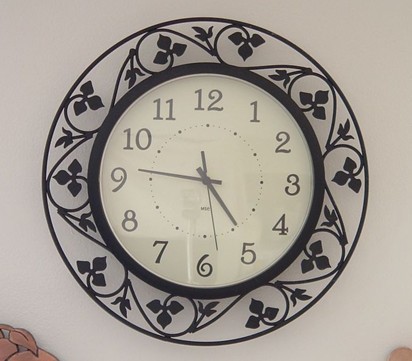 Wrought Iron Wall Clock