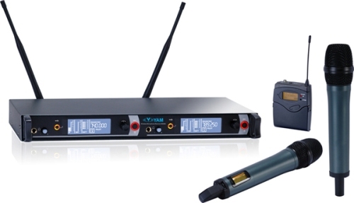 Yam Em2000 Dual Channels Wireless Microphone Uhf System